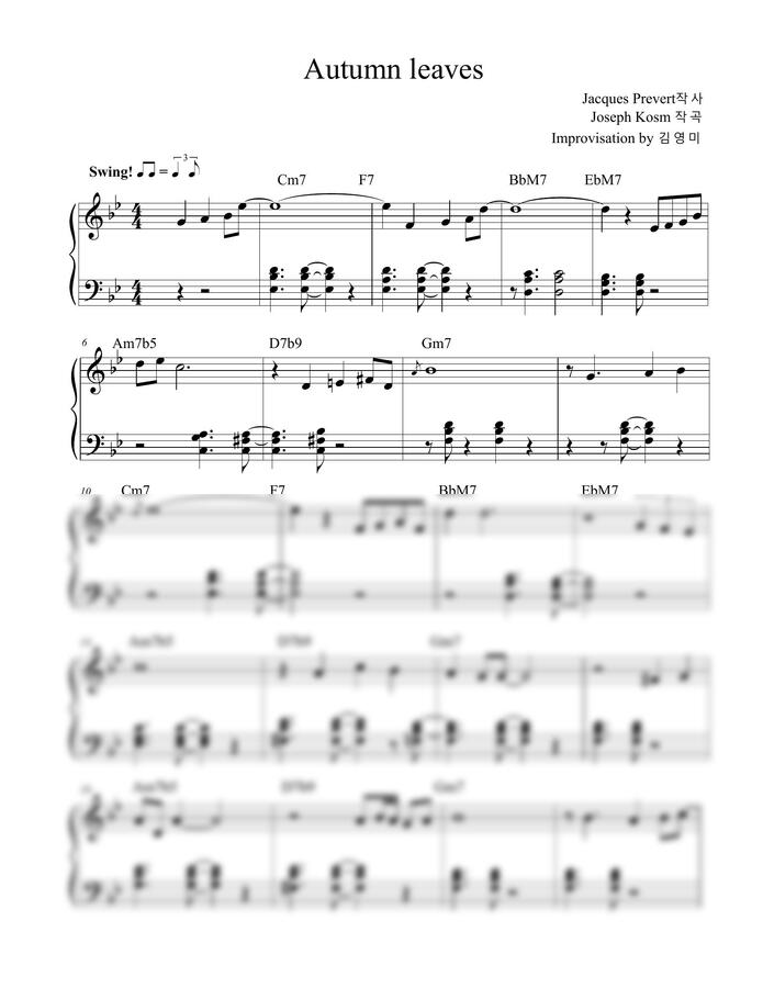 Joseph Kosm - Autumn leaves (Gm)