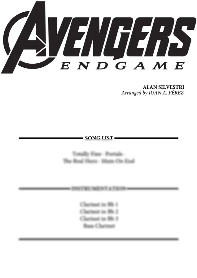 Alan Silvestri - Avengers: Endgame (Clarinet Quartet)