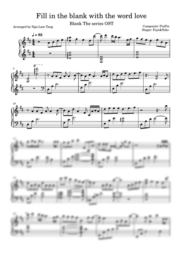 Faye Malisorn & Yoko Apasra - Fill in the blank with the word love