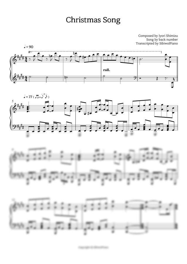  back number christmas song 5 9 ost by 