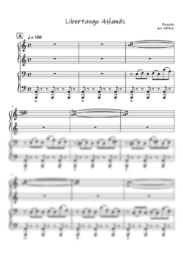 A. Piazzolla (피아졸라) - Libertango (리베르탱고) (4hadns(듀엣))