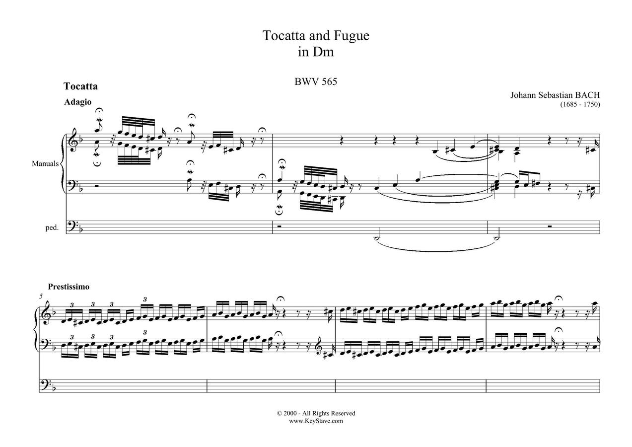 J S Bach Toccata And Fugue In D Minor BWV 565