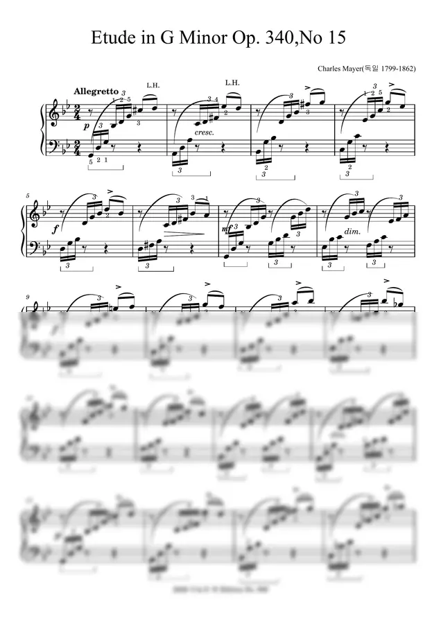 Charles Mayer - Etude in G Minor Op. 340, No. 15