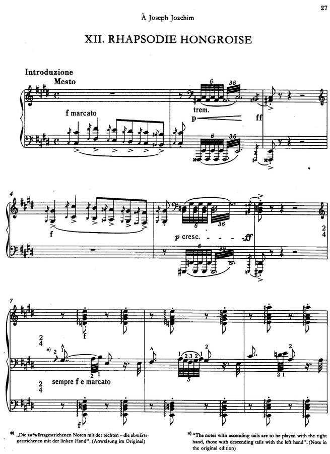 악보 > F. Liszt (리스트) - Hungarian Rhapsody No.12 (헝가리안 랩소디)