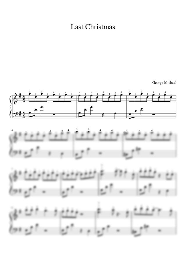 쉽고 잔잔한 크리스마스 캐롤 - 5곡 모음집 (Last christmas,고요한 밤 거룩한 밤,실버벨,크리스마스에는 축복을,We wish you a merry christmas) (체100.쉬운악보) by 이지피아노0