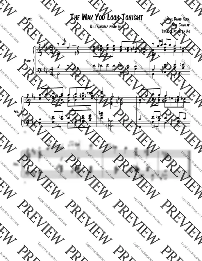 Jerome Kern - The Way You Look Tonight (Bill Charlap)