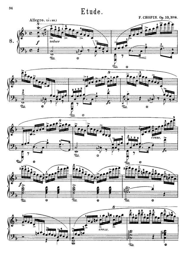 F. Chopin (쇼팽) - Etude Op.10 No.8 (햇빛)0
