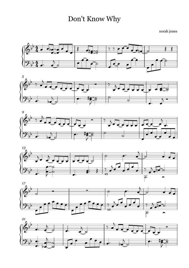 Norah Jones - don't know why (쉬운버전)