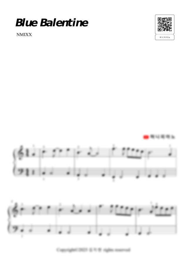 NMIXX(엔믹스) - Blue Valentine (후렴, 바이엘) by 혀니피아노0