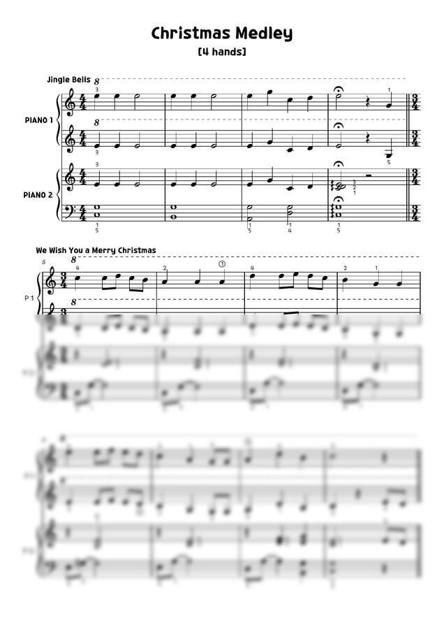 크리스마스 캐롤 [4 hands] - 메들리 by 메종드피아노0