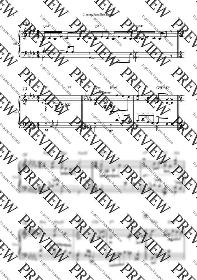 엔니오 모리꼬네 - Love theme (피아노솔로고급악보) by Piano QQQ1