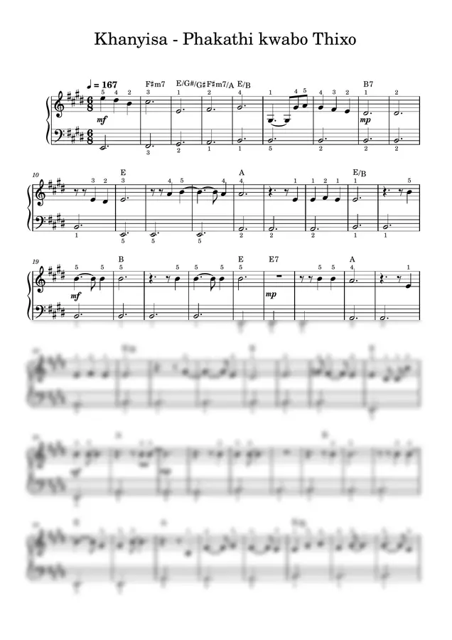 Khanyisa - Phakathi kwaboThixo (PIANO SHEET)