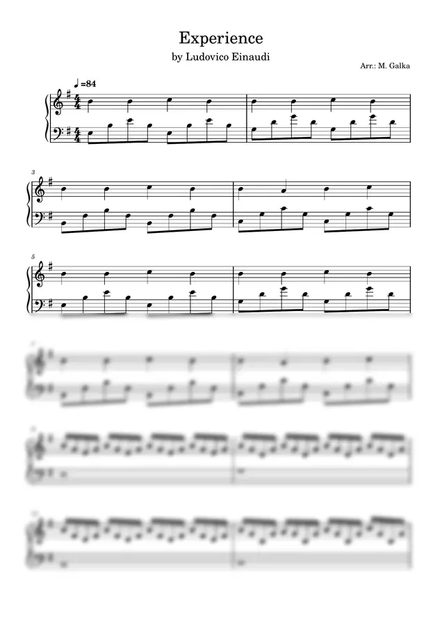 Ludovico Einaudi - Experience Piano Easy