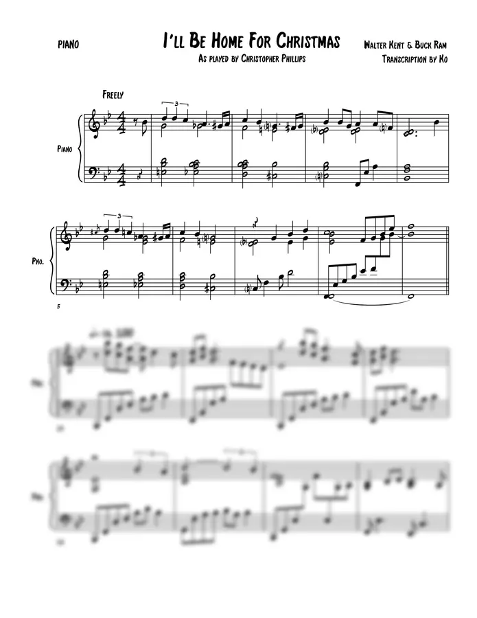 Bing Crosby - I'll Be Home For Christmas (Christopher Phillips / jazz / piano / christmas)