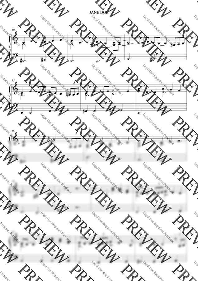 체인소 맨 (레제편) OST (요네즈 켄시, 우타다 히카루) - JANE DOE (쉬운 악보) by 혀니피아노1