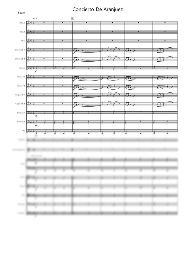 호아킨 로드리고 - 아랑훼즈 협주곡 2악장 아다지오 (트럼펫 협연을 위한 악보) by 악보공방0