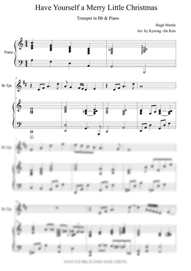 Hugh Martin - Have Yourself A Merry Little Christmas(Bb 트럼펫 &amp; 피아노) by 김경진0