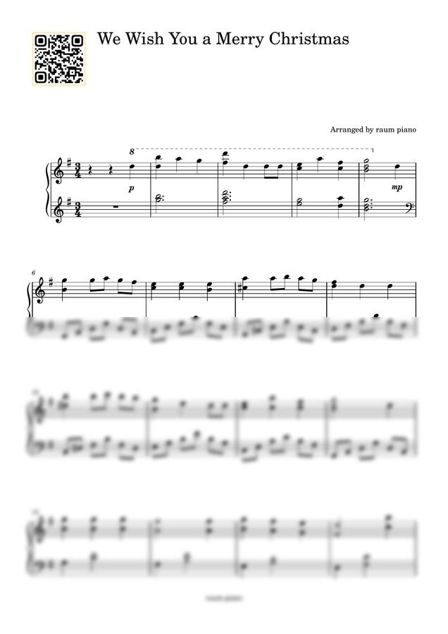 We Wish You a Merry Christmas 캐롤 (중급/체르니100) by raum piano0