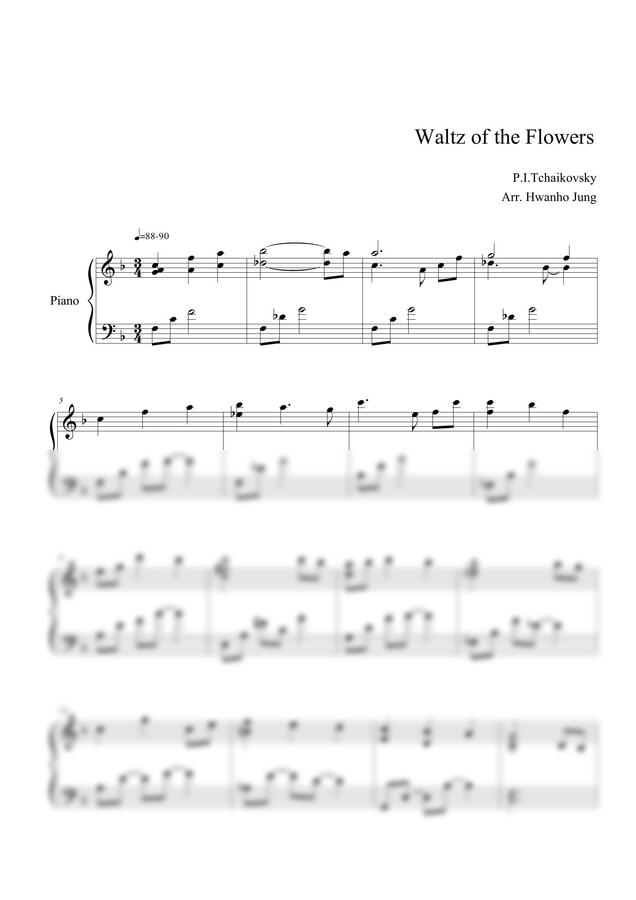 Tchaikovsky (차이코프스키) - 호두까기 인형 중 꽃의 왈츠 'Waltz of the Flowers' (피아노 편곡) by 정환호0
