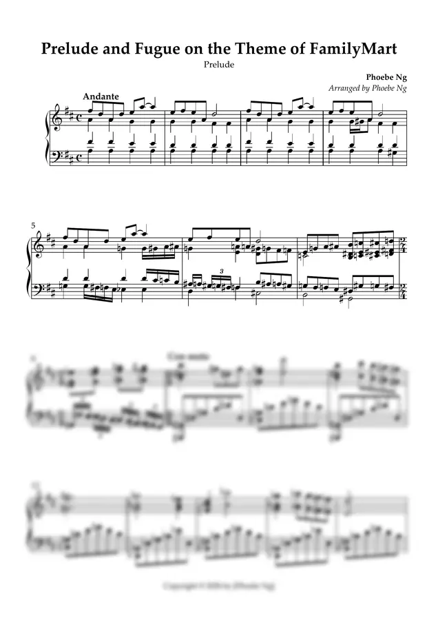 Phoebe Ng - Prelude and Fugue on the Theme of FamilyMart (Prelude)