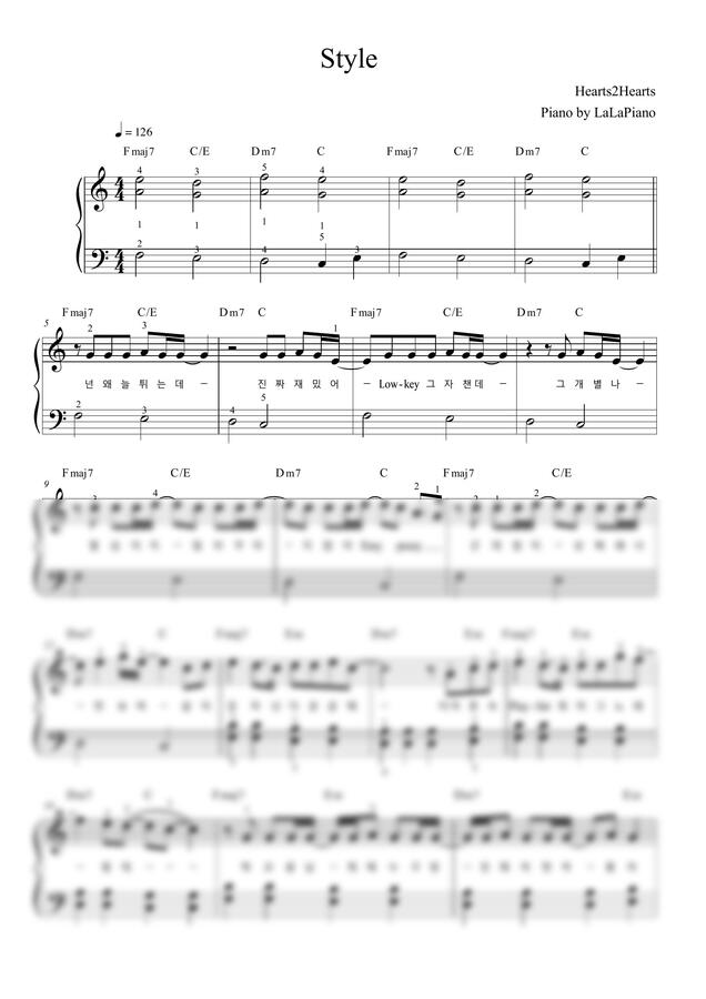 Hearts2Hearts - Style (쉬움 / C Major)