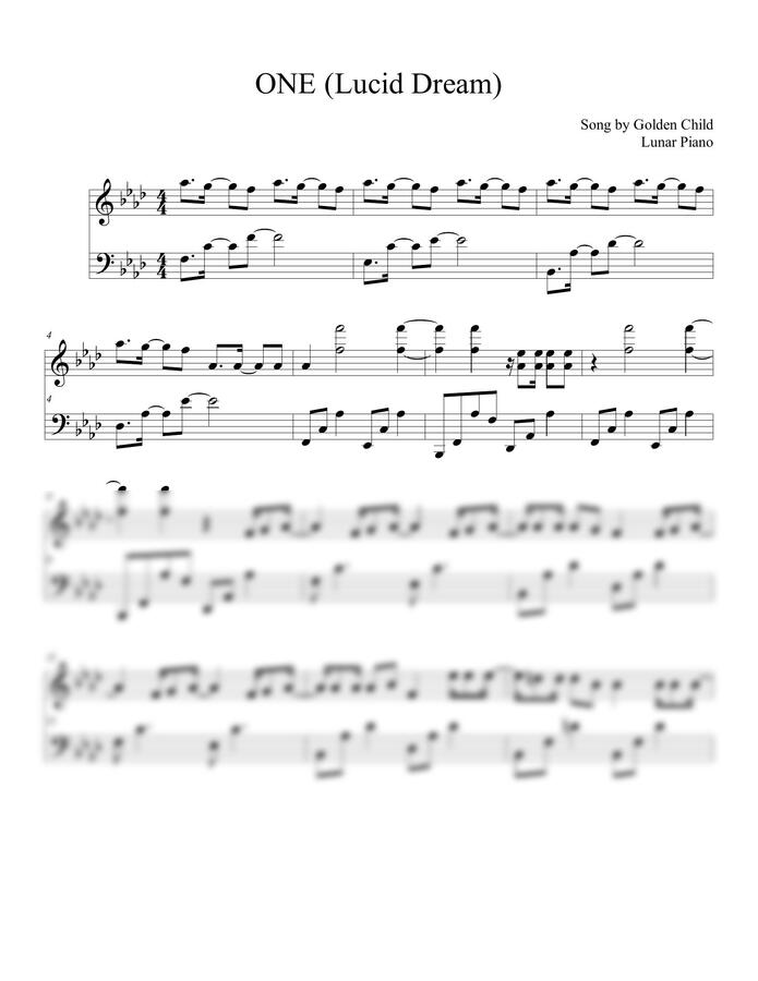 골든차일드 - ONE (Lucid Dream) by Lunar Piano 루나피아노0