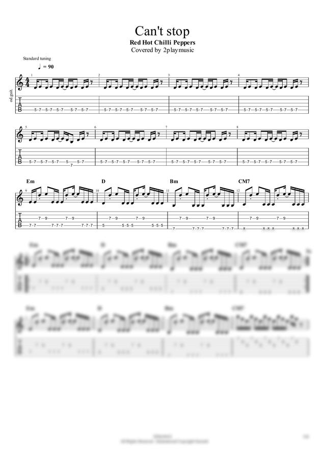 Red hot chilli peppers - Can't stop by 2playmusic0