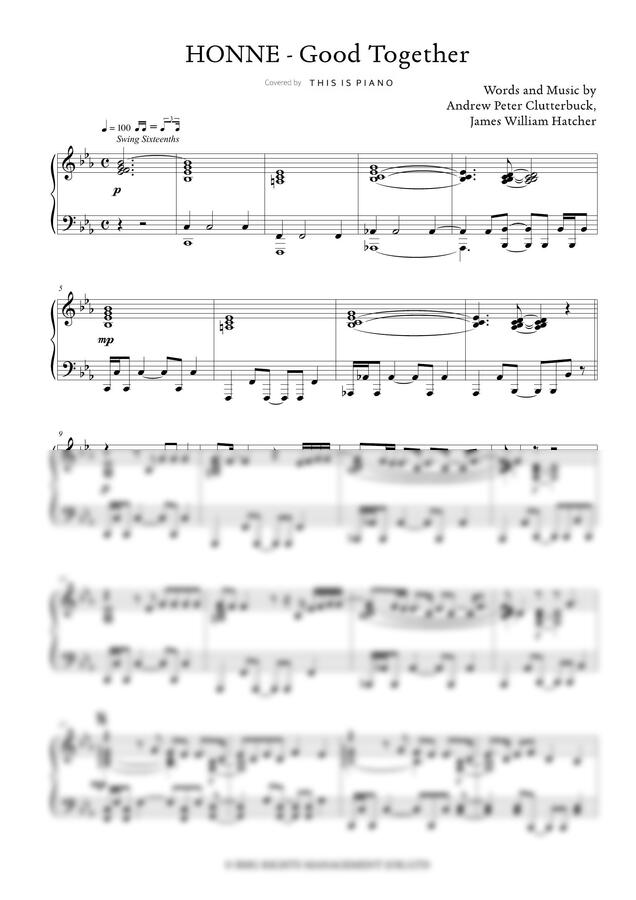 Honne - Good Together by THIS IS PIANO0