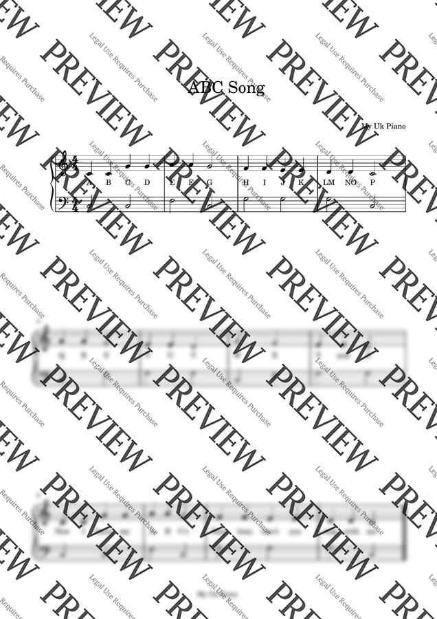 악보 > ABC Song (쉬운 악보) by My Uk Piano