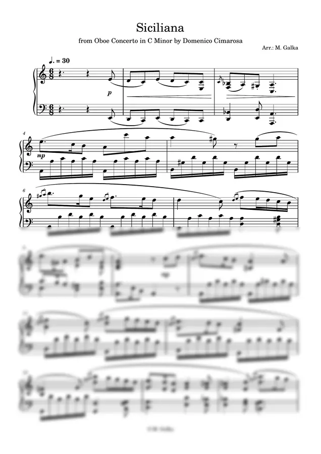 Domenico Cimarosa - Siciliana (from Oboe Concerto C Minor)