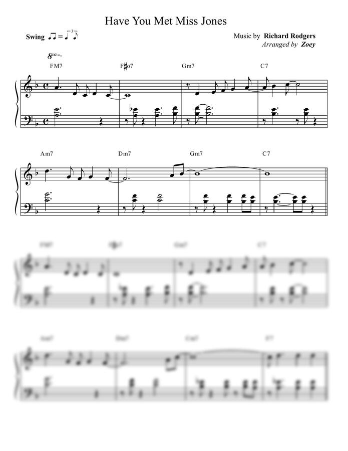 Richard Rodgers - Have You Met Miss Jones (easy) by Zoey0