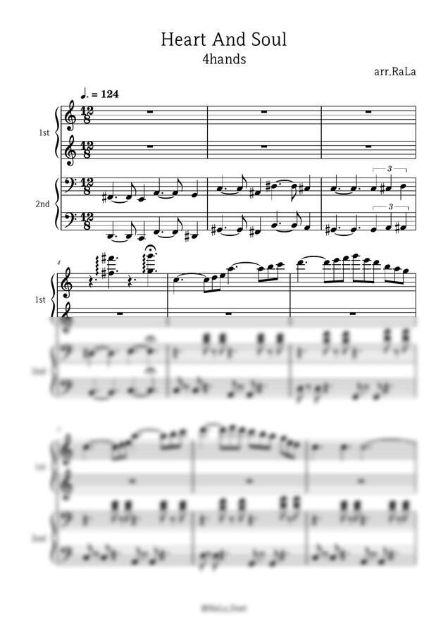 빅 OST - Heart and Soul (4 hands) by RaLa0