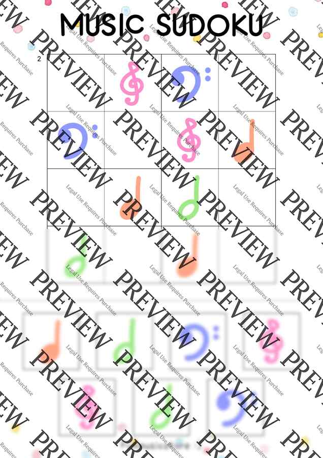 펀뮤직스토어 - 뮤직스도쿠 초/중/고급 (음악워크지)1