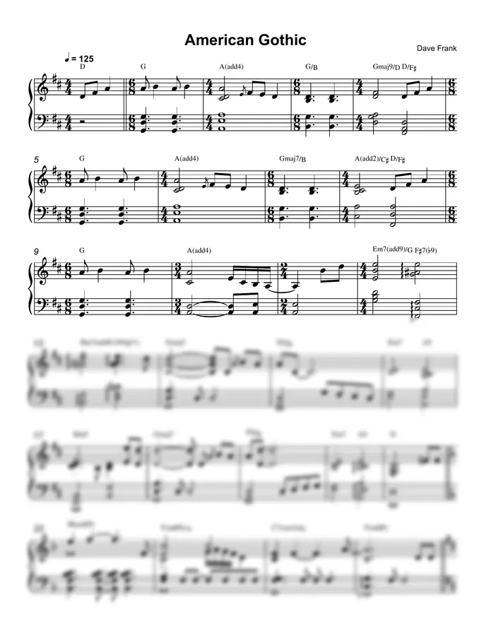 Dave Frank - American Gothic (Piano Solo)