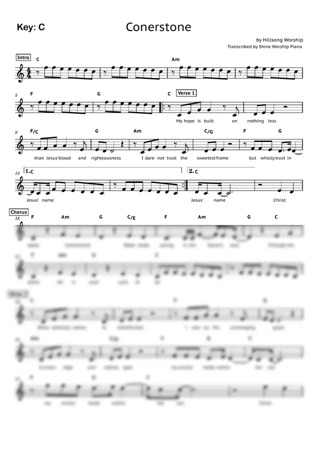 Edward Mote, Eric Liljero, Jonas Myrin and Reuben Morgan - Cornerstone (Hillsong Worship)