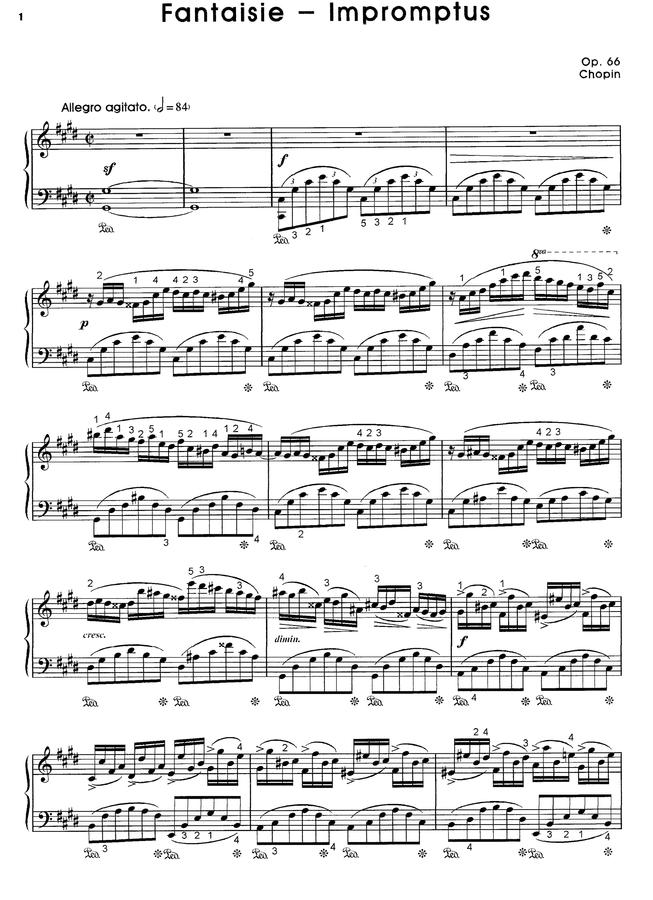 F. Chopin (쇼팽) - Fantasie-Impromptu, Op.66 (즉흥환상곡)