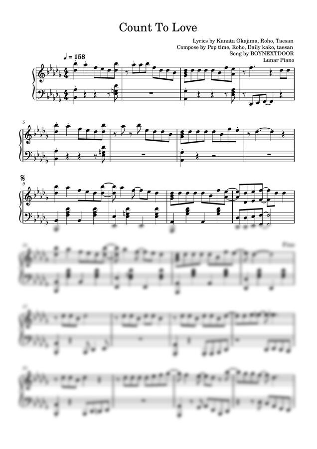 보이넥스트도어 - Count To Love by Lunar Piano0