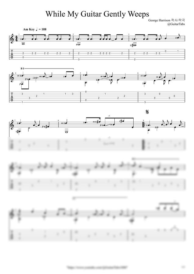 George Harrison - While My Guitar Gently Weeps by GuitarTabs0