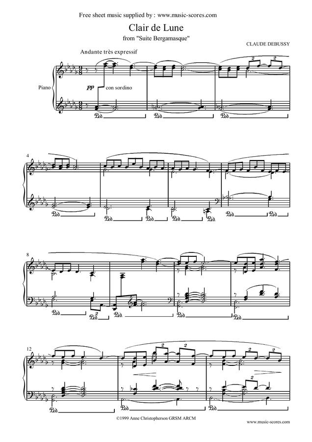 C. Debussy (드뷔시) - Clair De Lune (달빛)