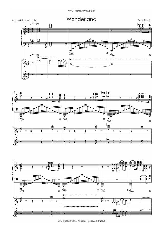 Maksim - Wonderland (2 piano)