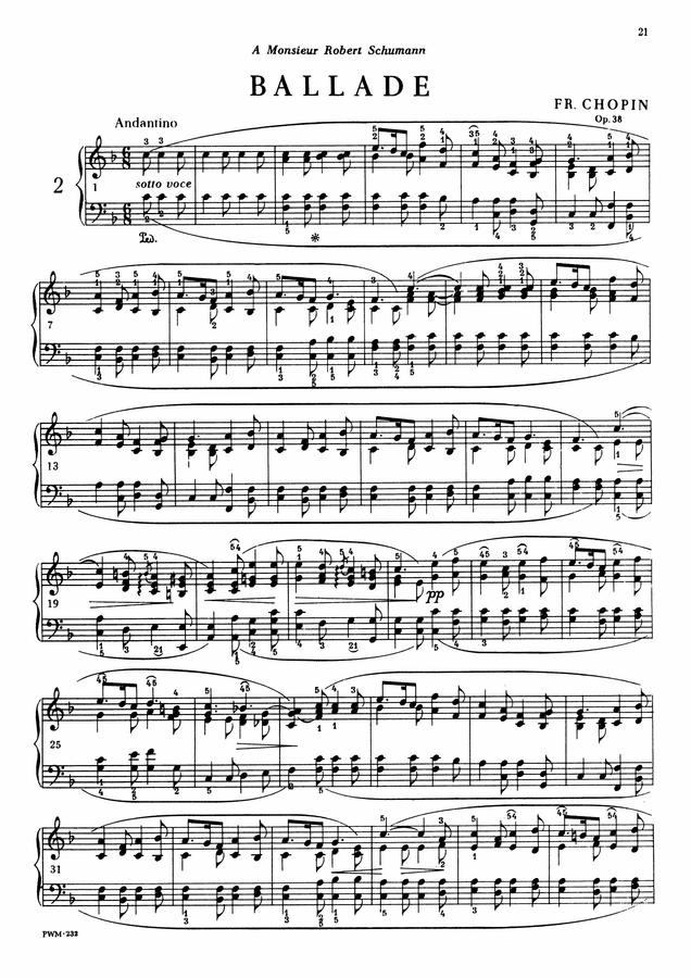 F. Chopin (쇼팽) - Ballade No.2 In F Major (발라드 2번)0