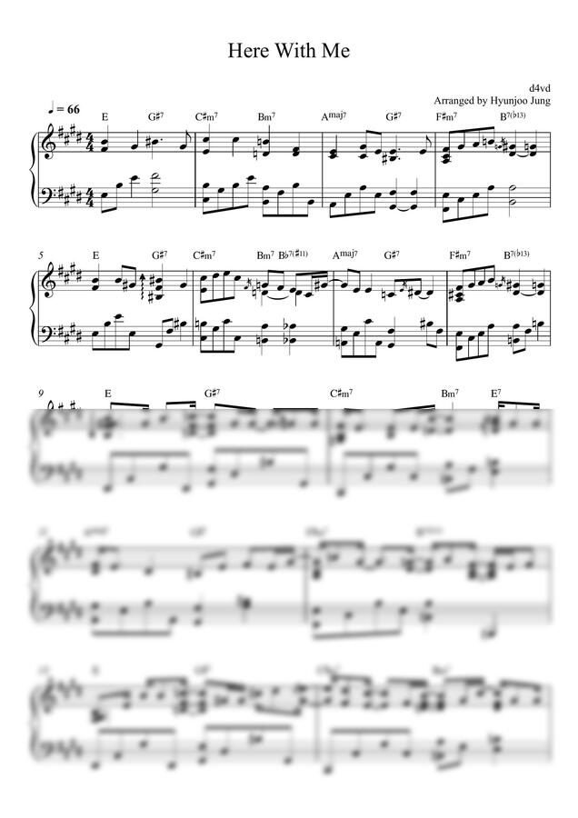 d4vd - Here With Me (Piano solo) by Hyunjoo Jung0