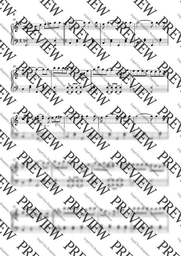 Michael Buble - Winter Wonderland (중급 악보) by My Favorite Piano1