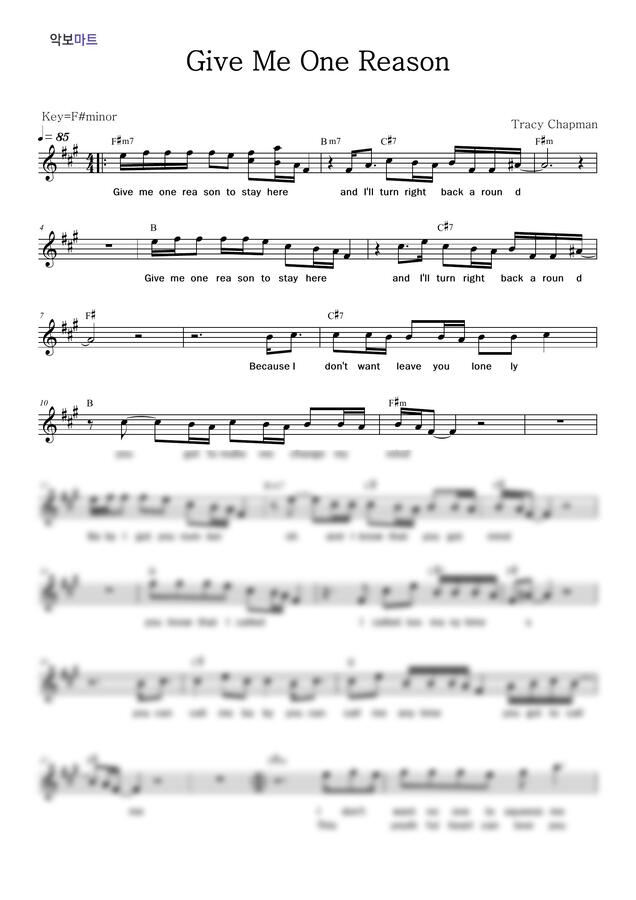  tracy chapman give me one reason by 