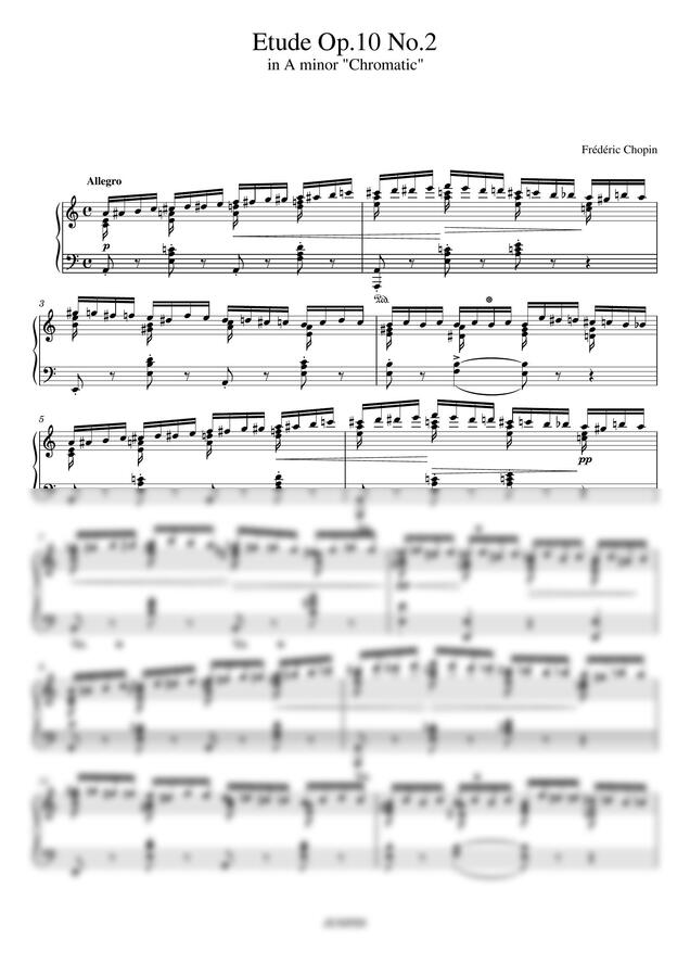 F. Chopin (쇼팽) - Etude Op.10 No.2 (에튀드 2번 "발레리나") by JUNPIN0