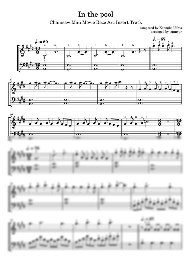 체인소맨 레제편 OST - In the pool (Easy ver.) by sunnybr0