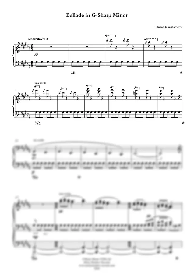 Eduard Khristaforov - Ballade in G Sharp Minor (Ballade for piano)