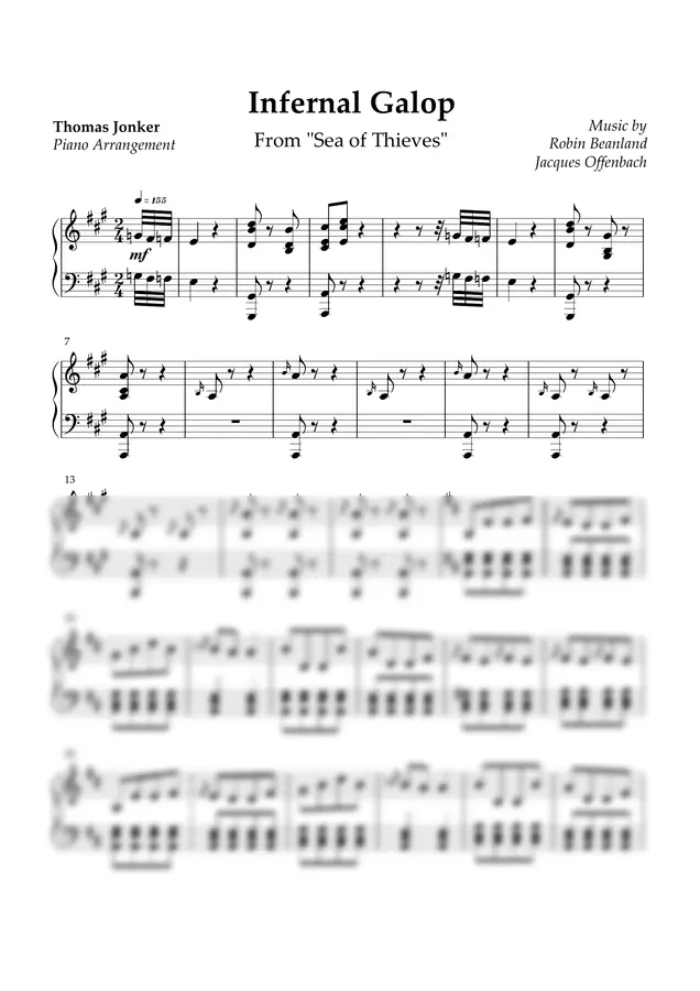 Offenbach / Beanland - Infernal Galop / Can-Can (From "Sea of Thieves")