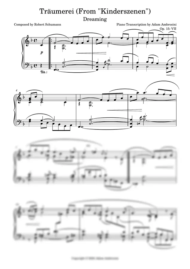 Robert Schumann - Dreaming (From "Kinderszenen") Op. 15 No. 7