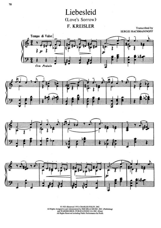 F. Kreisler (크라이슬러) - Liebesleid (사랑의 슬픔)